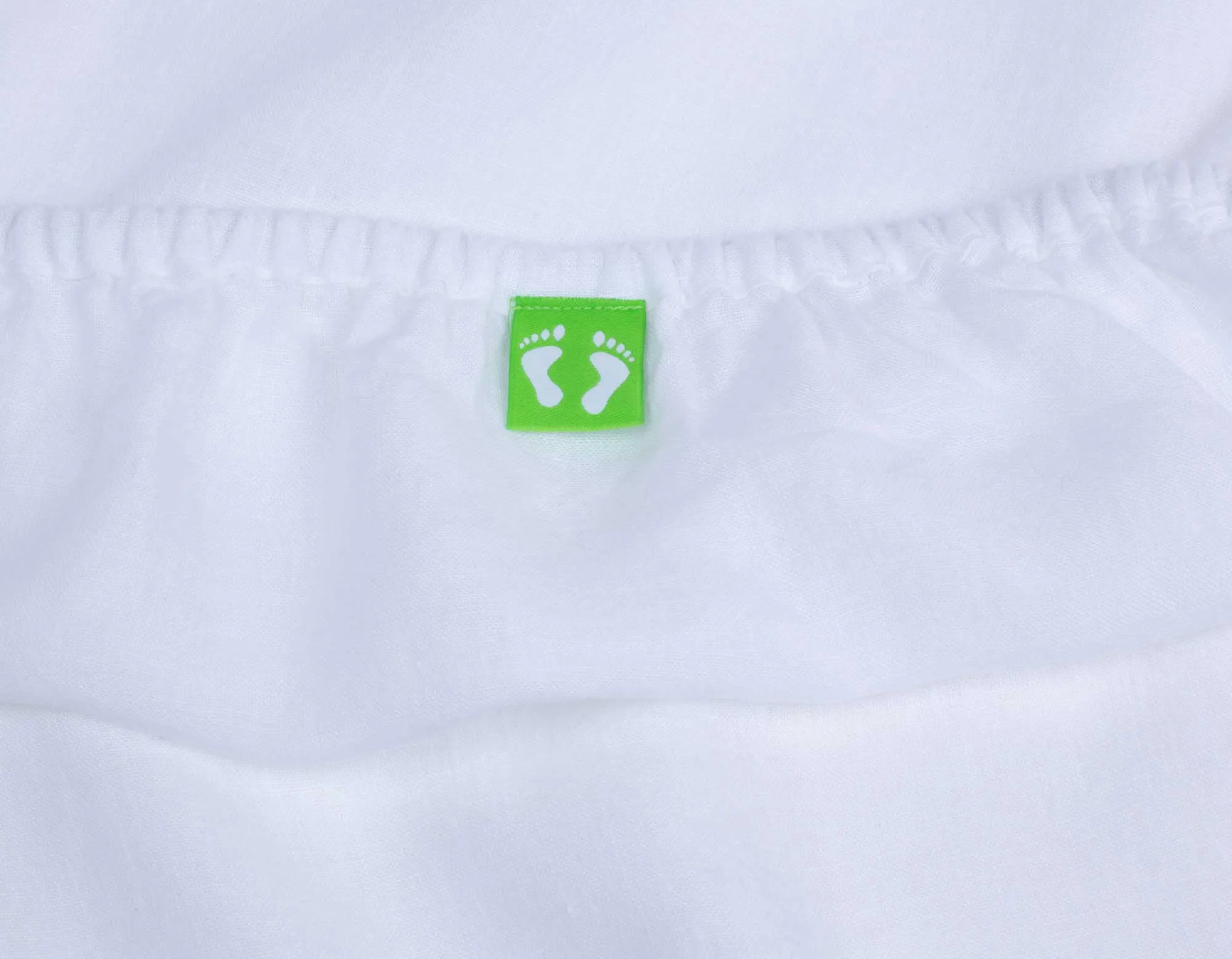 Super King Size Linen Fitted Sheet - White