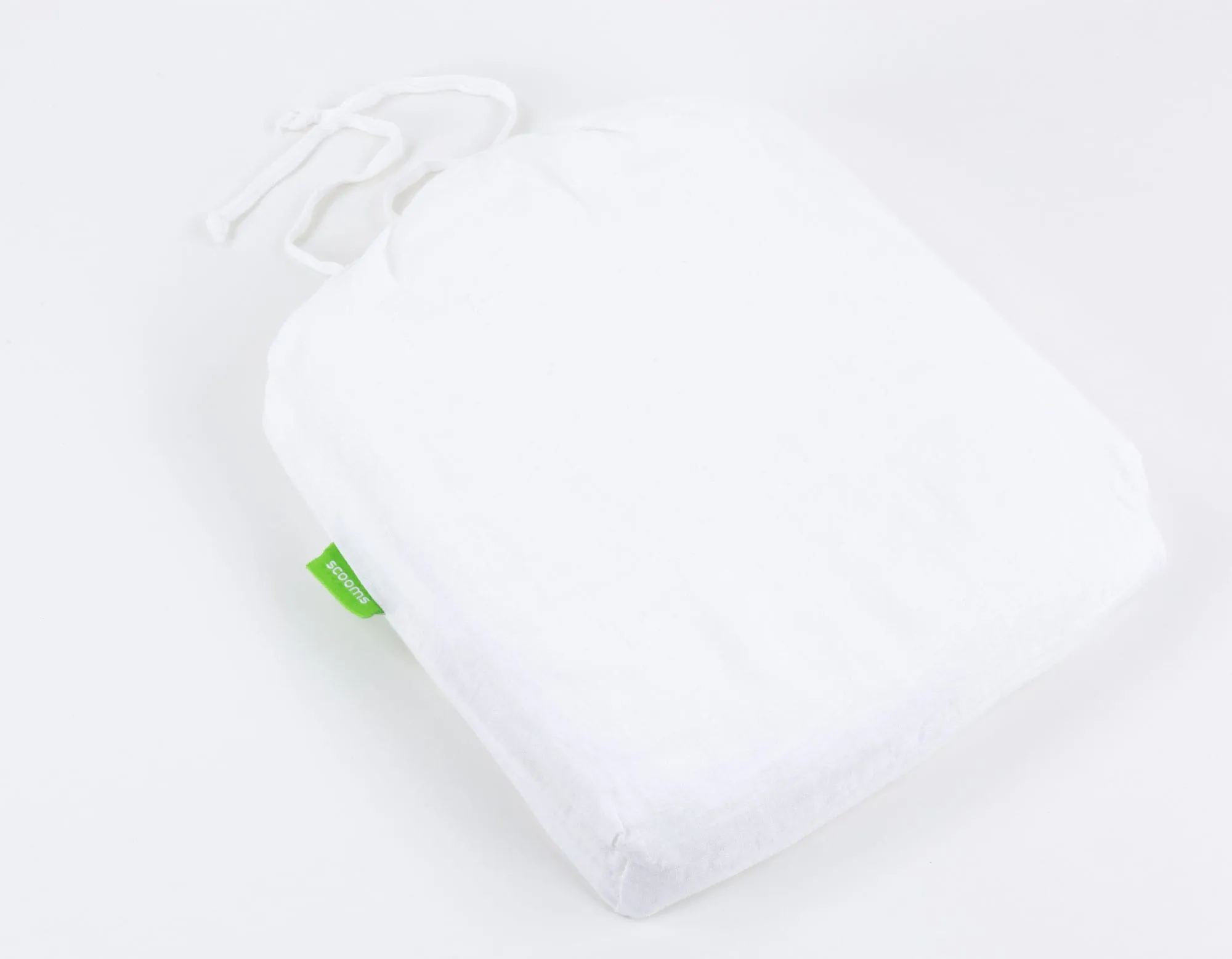 Super King Size Linen Fitted Sheet - White