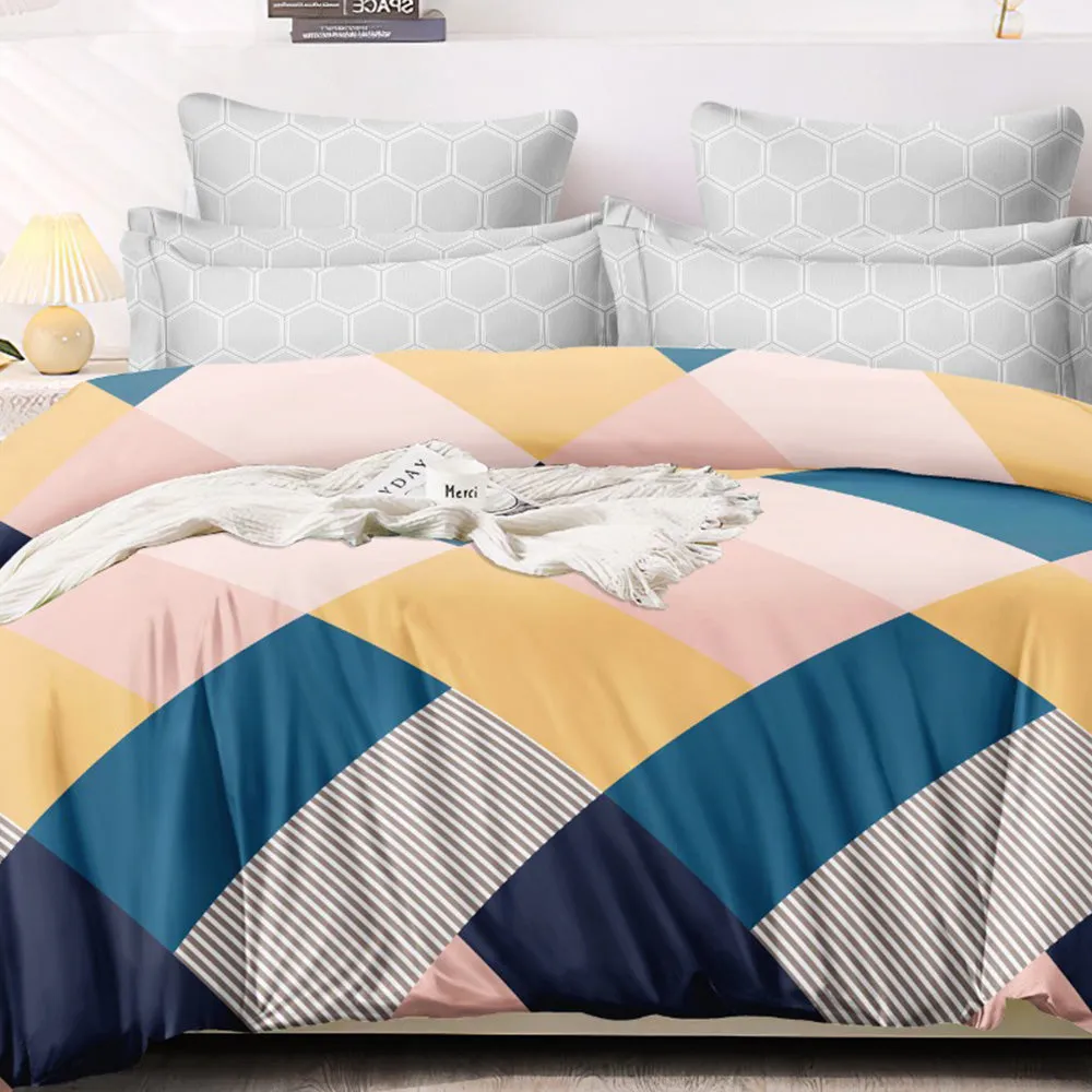 Super Soft Abstract Design Cosy Comforter Set (4 pc Set, King size )