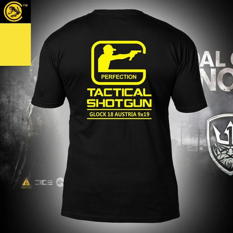 Tactics Style T Shirt for Men Tactical Military Fans Summer Male T-shirt Printing Pattern