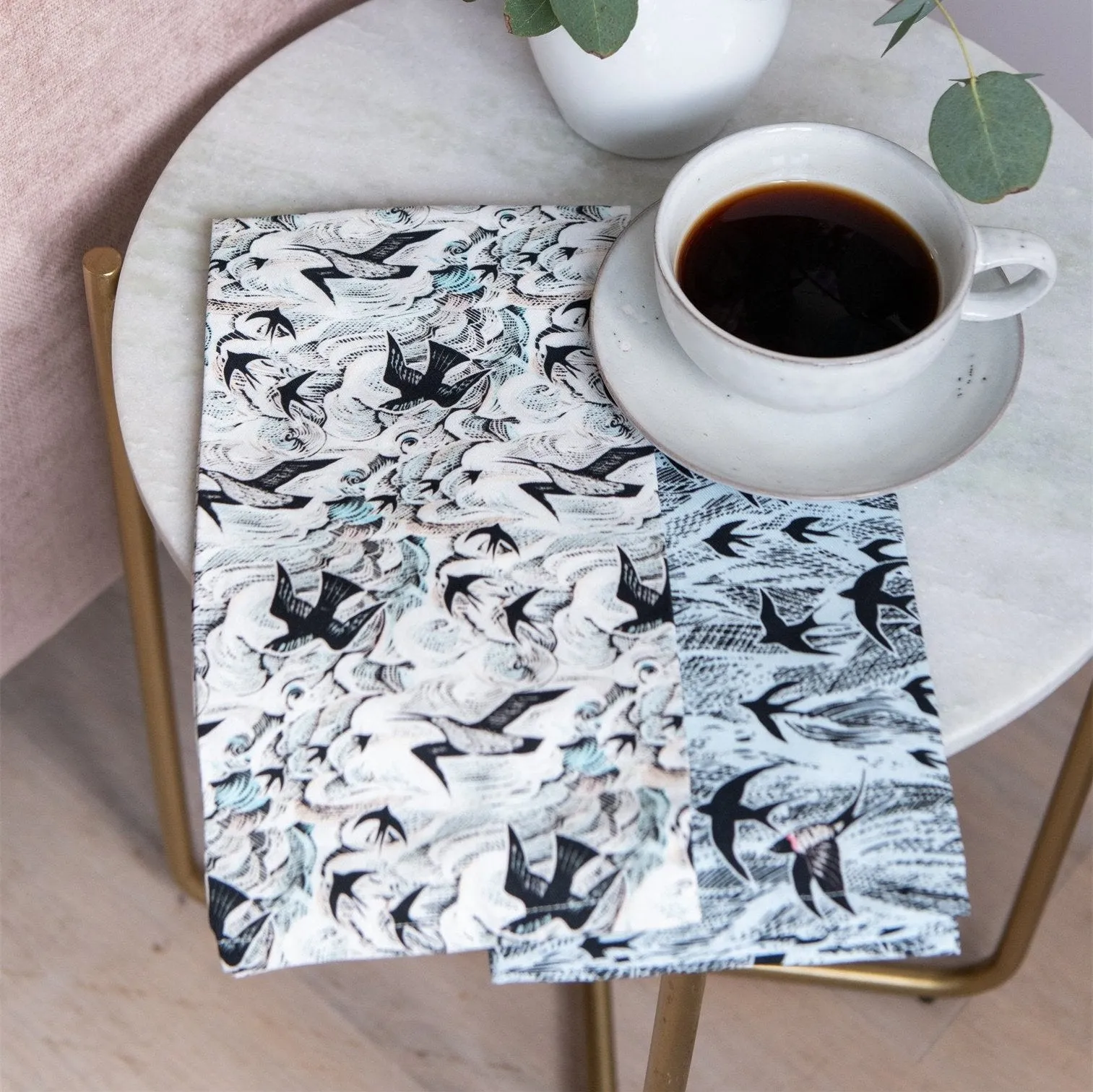 Tea Towel - Swallow & Sea