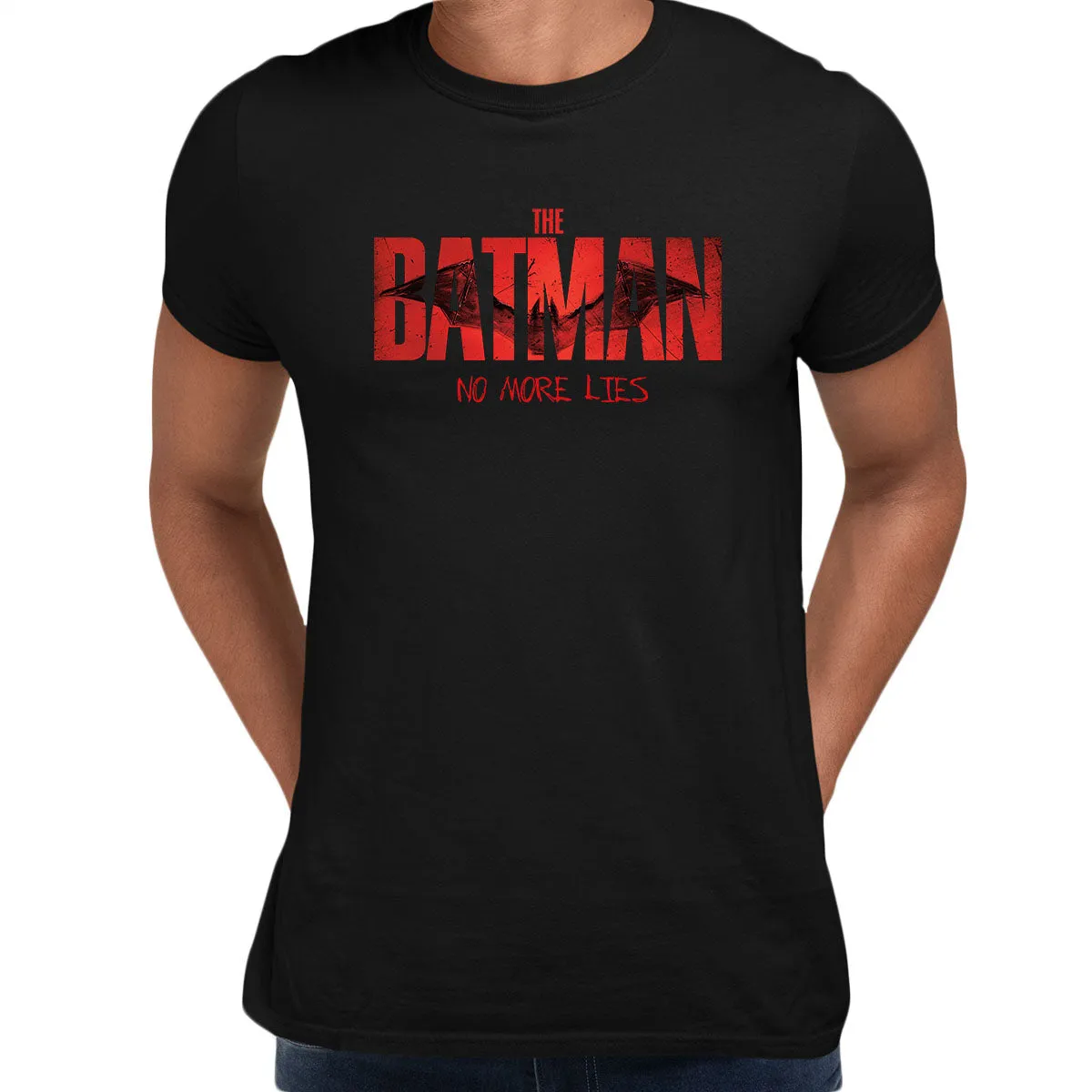 The Batman No More Lies Logo Movie T-shirt Batmobile Joker Riddler