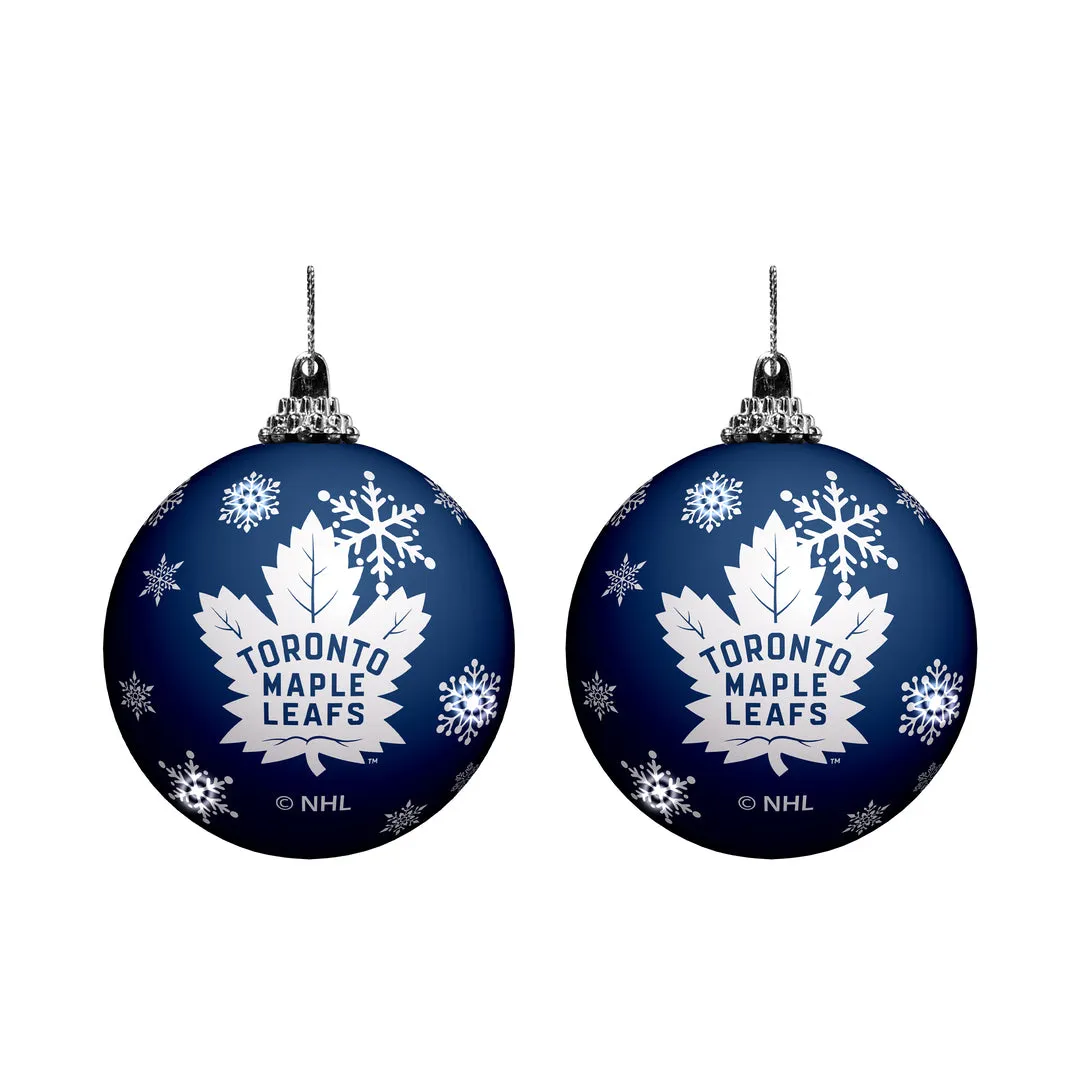 The Sports Vault NHL Toronto Maple Leafs 2-Pack Light Up Ornaments