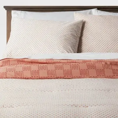 Threshold Boho Comforter & Sham Set Reversible OEKO-TEX