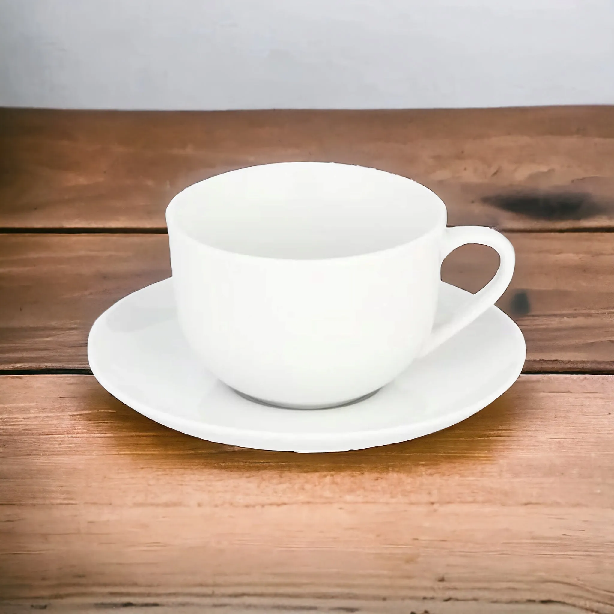 Totally Home Pure White 220ml Cup and Saucer Set