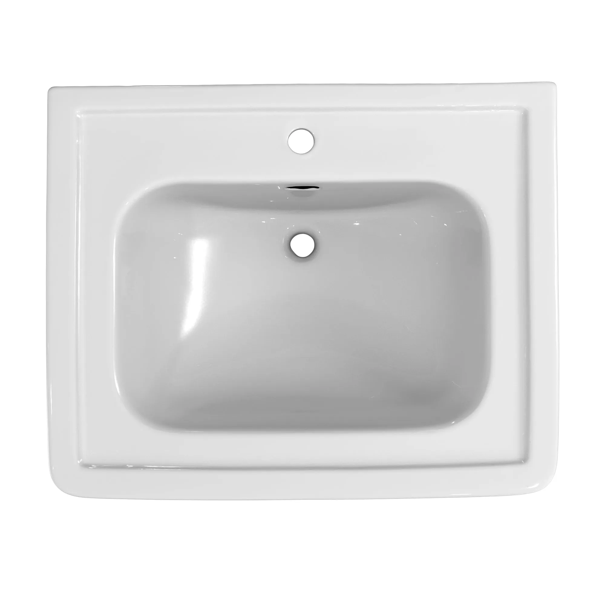 TOTO LPT530N#01 Promenade 27-1/2" x 22-1/4" Rectangular Pedestal Bathroom Sink for Single Hole Faucets, Cotton White