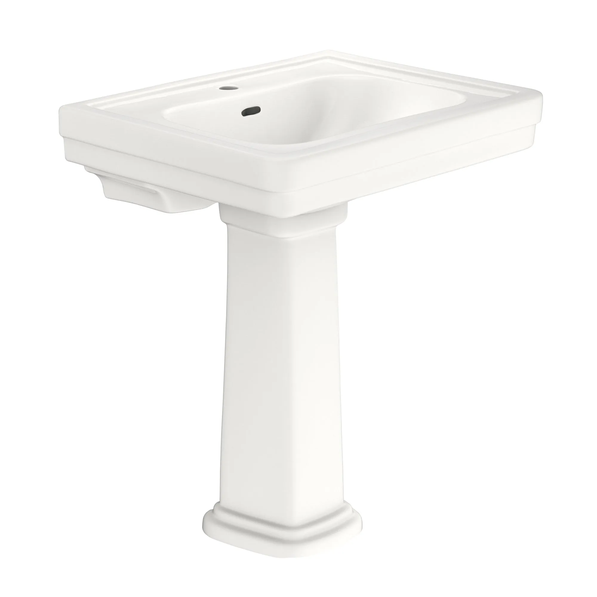 TOTO LPT530N#11 Promenade 27-1/2" x 22-1/4" Rectangular Pedestal Bathroom Sink for Single Hole Faucets, Colonial White