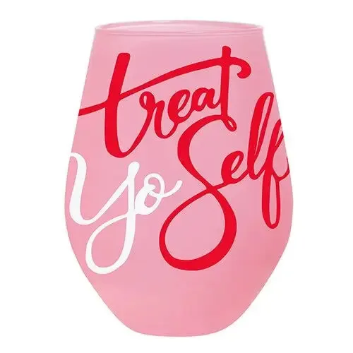 TREAT YO SELF JUMBO WINE GLASS