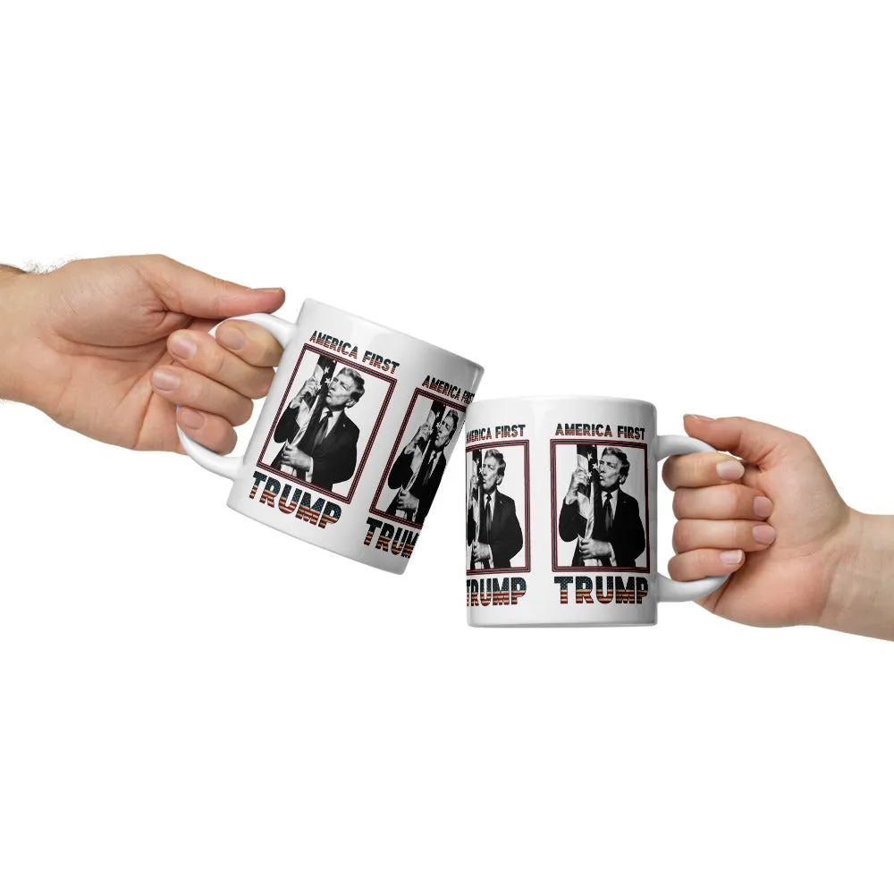 Trump America First Ceramic Mug – Sturdy & Dishwasher Safe