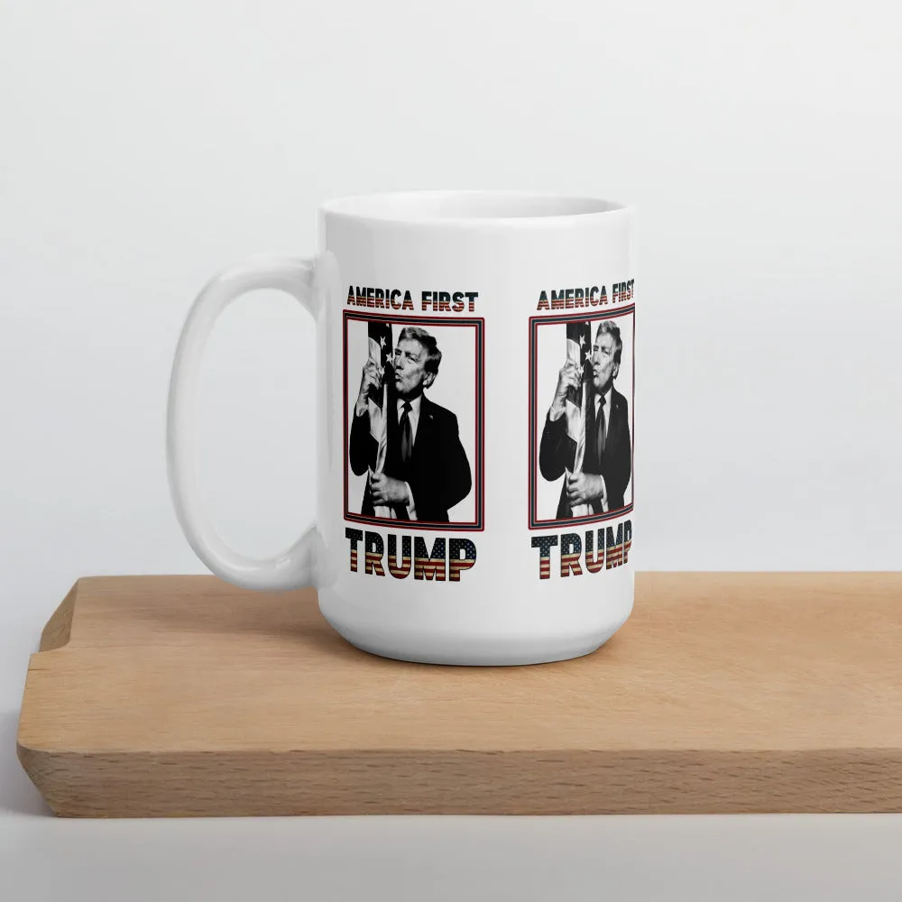 Trump America First Ceramic Mug – Sturdy & Dishwasher Safe