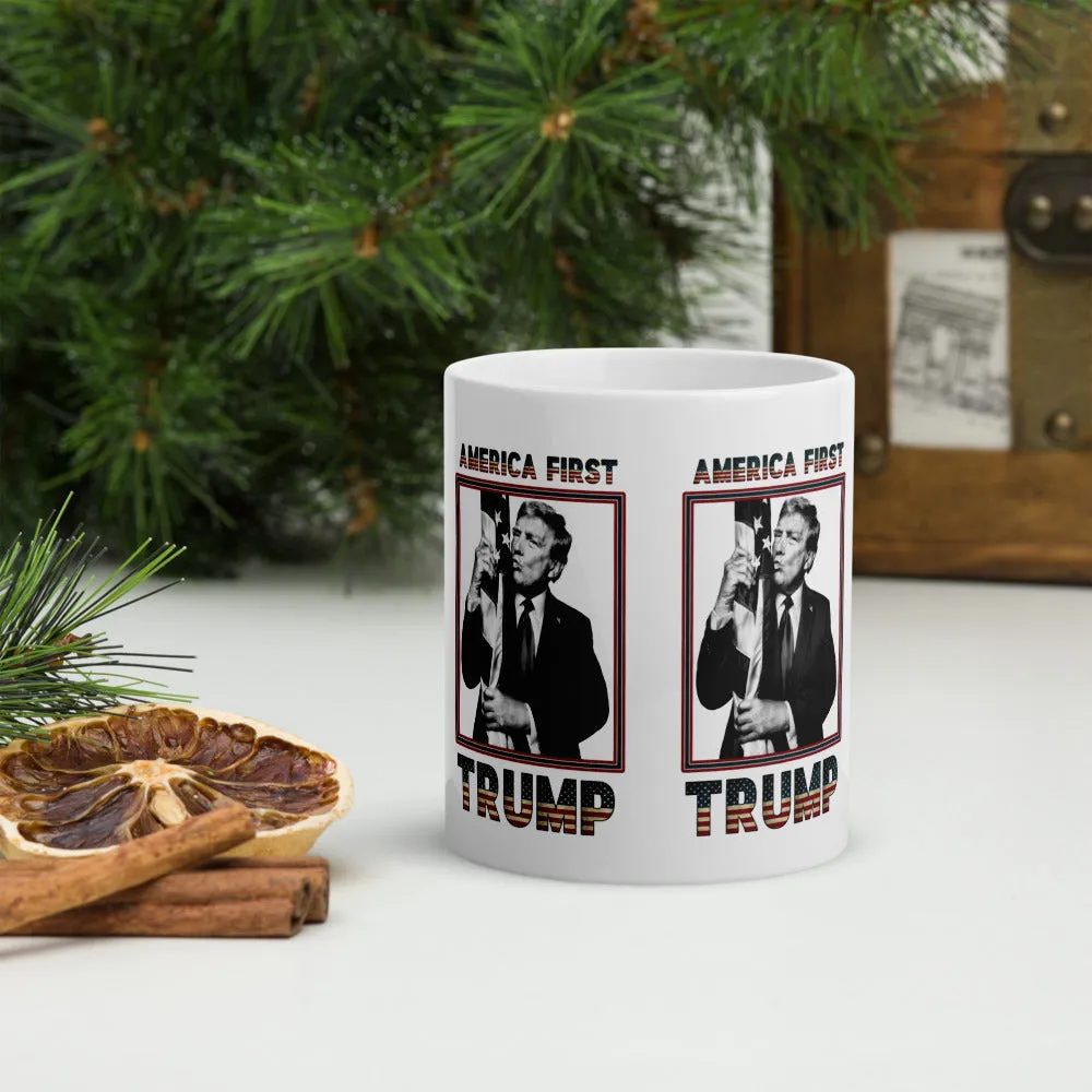 Trump America First Ceramic Mug – Sturdy & Dishwasher Safe