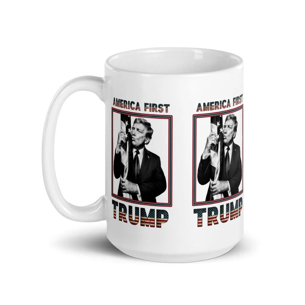 Trump America First Ceramic Mug – Sturdy & Dishwasher Safe