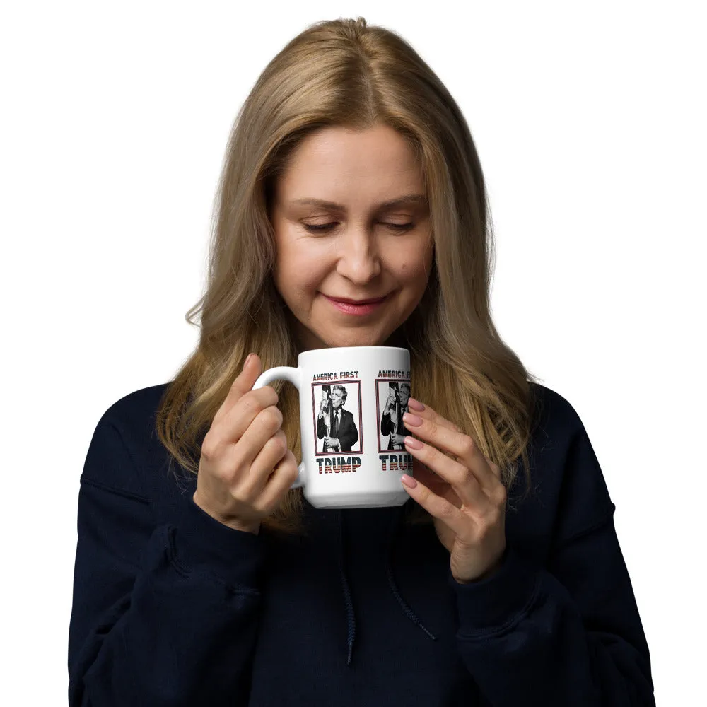 Trump America First Ceramic Mug – Sturdy & Dishwasher Safe