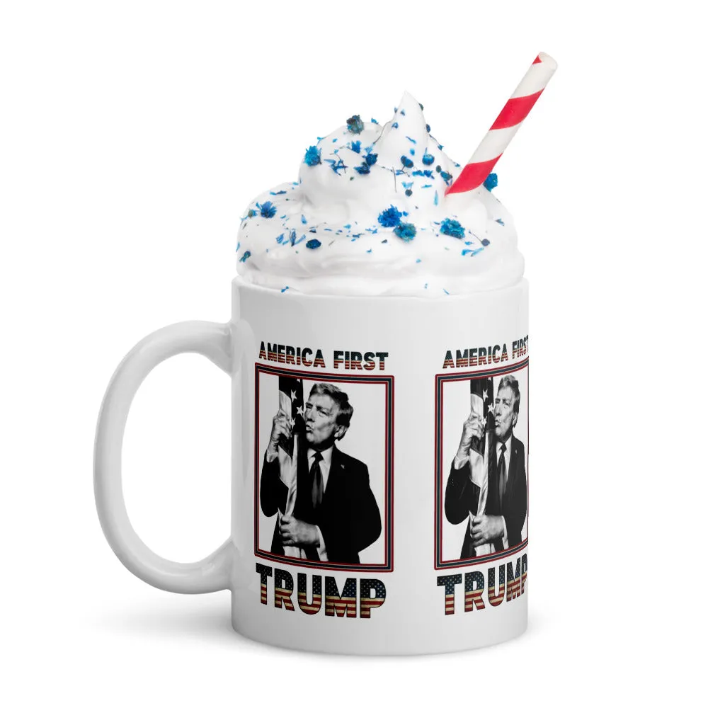 Trump America First Ceramic Mug – Sturdy & Dishwasher Safe