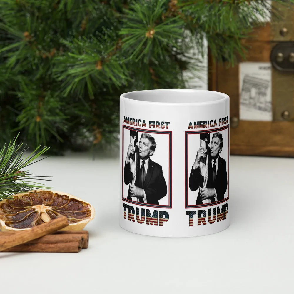 Trump America First Ceramic Mug – Sturdy & Dishwasher Safe