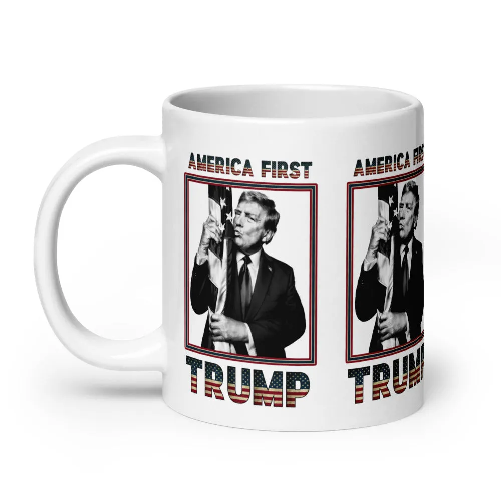 Trump America First Ceramic Mug – Sturdy & Dishwasher Safe