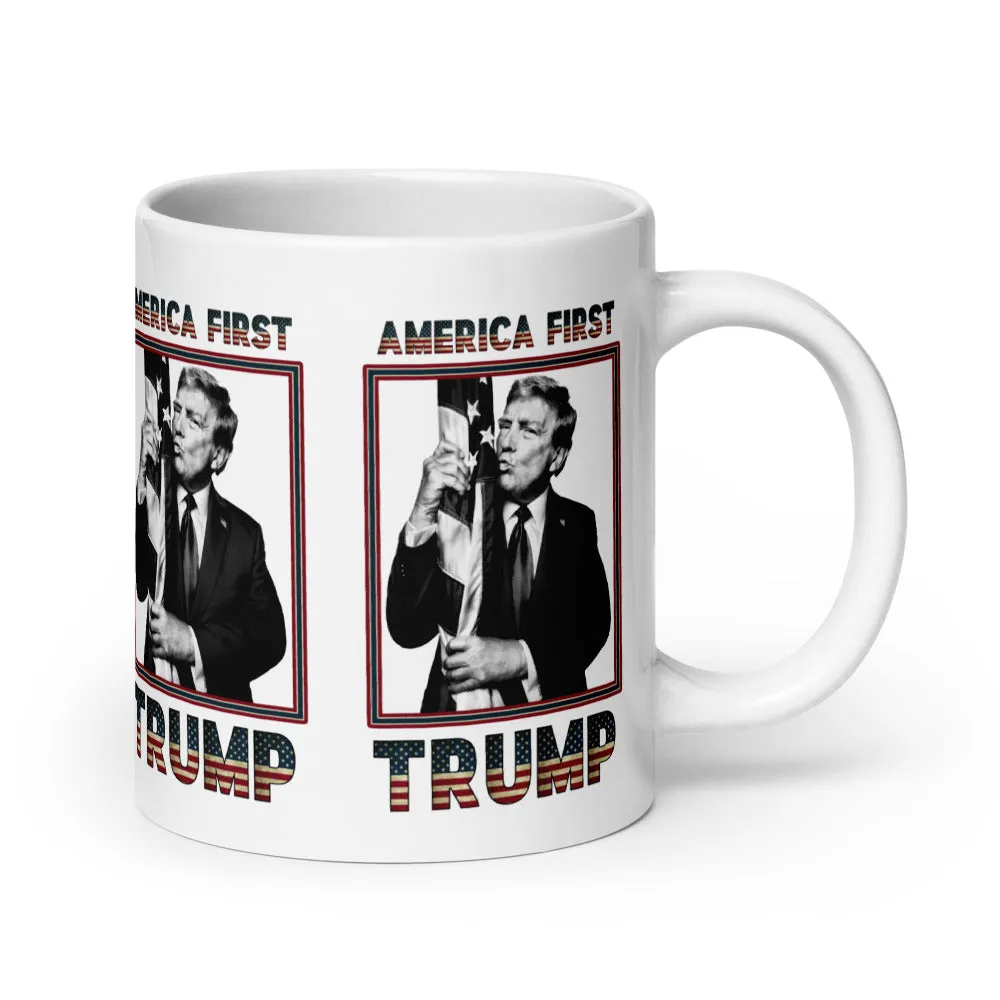 Trump America First Ceramic Mug – Sturdy & Dishwasher Safe