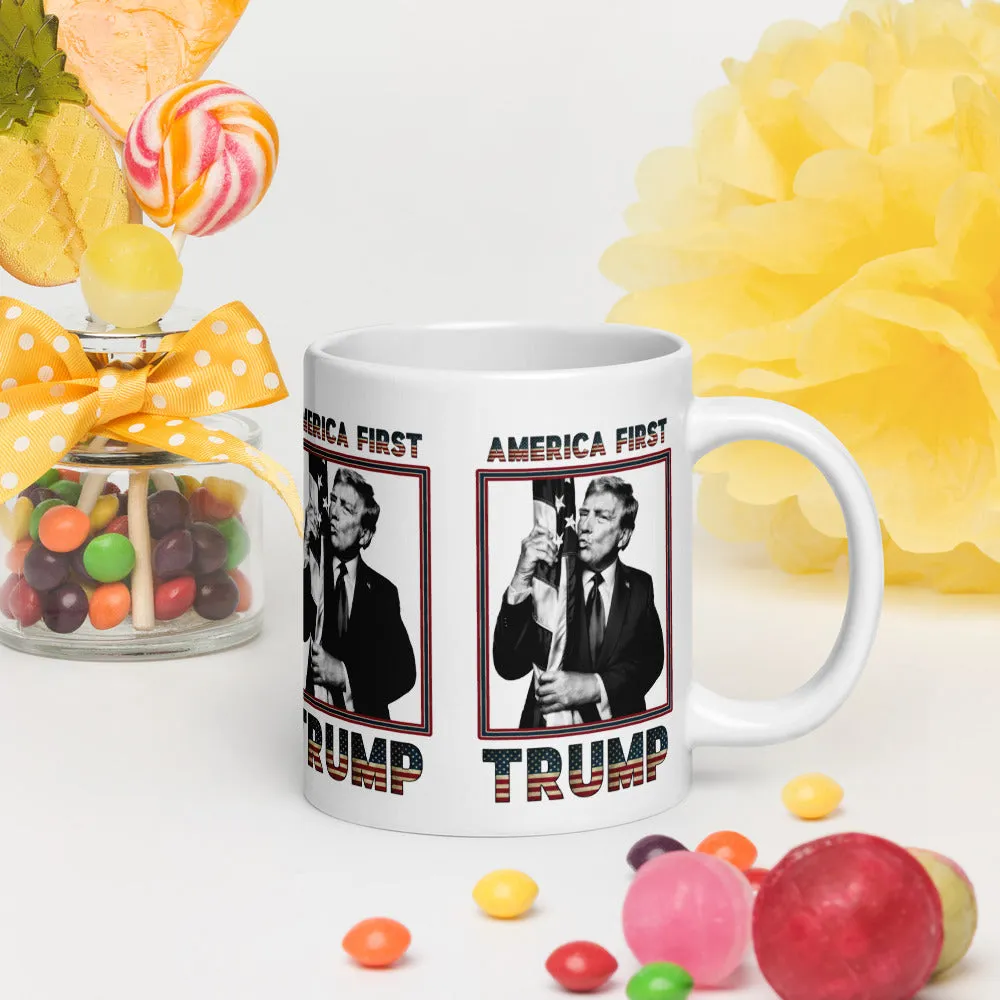 Trump America First Ceramic Mug – Sturdy & Dishwasher Safe