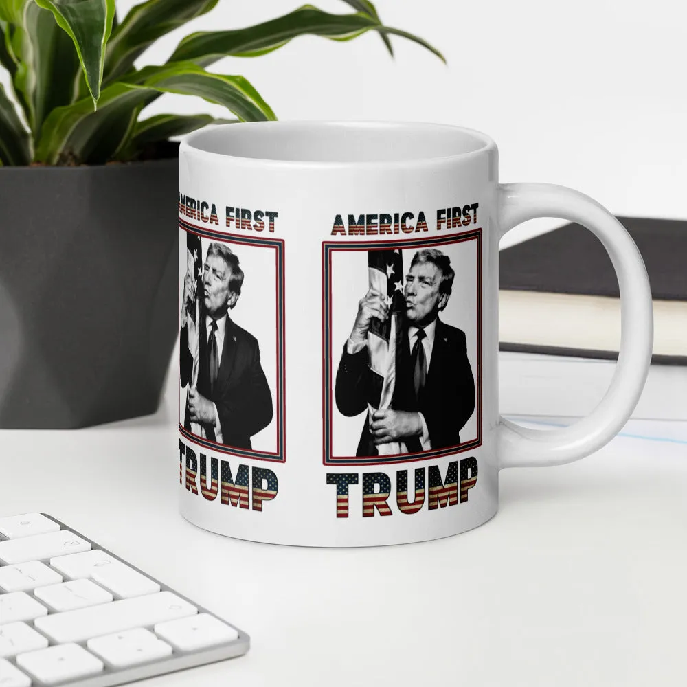 Trump America First Ceramic Mug – Sturdy & Dishwasher Safe