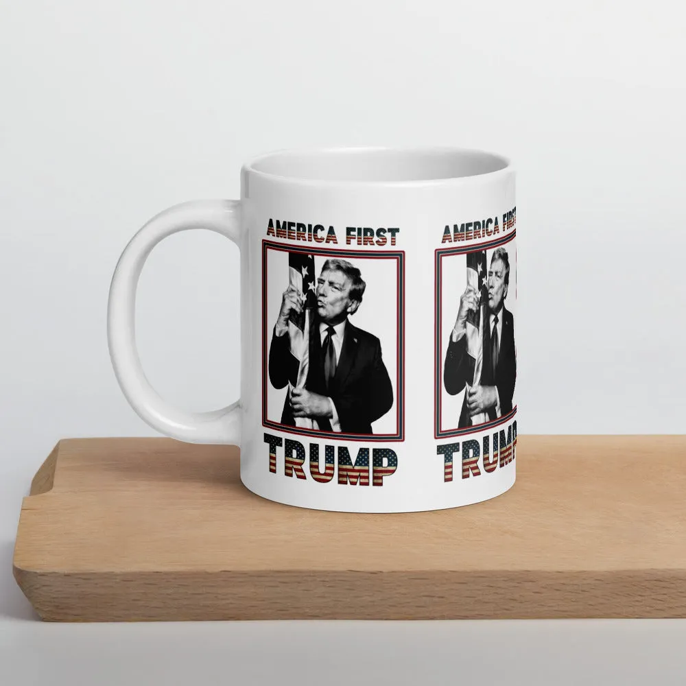 Trump America First Ceramic Mug – Sturdy & Dishwasher Safe