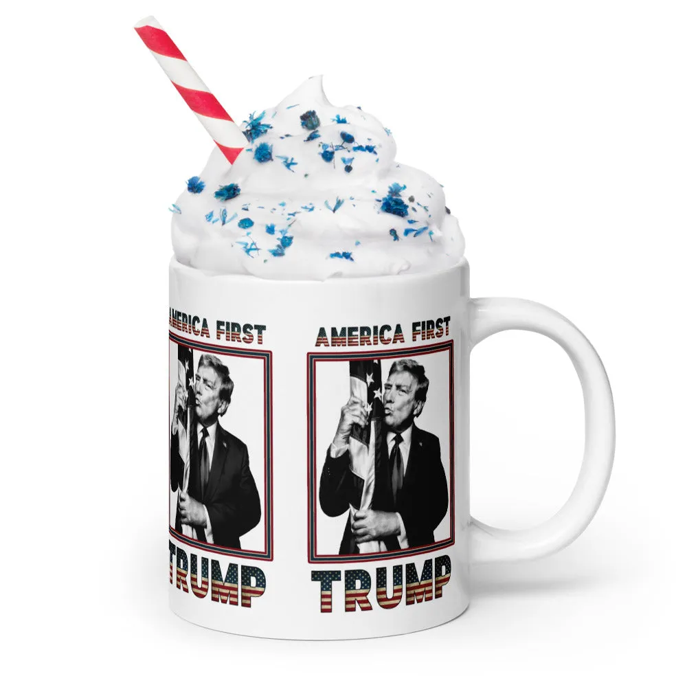 Trump America First Ceramic Mug – Sturdy & Dishwasher Safe