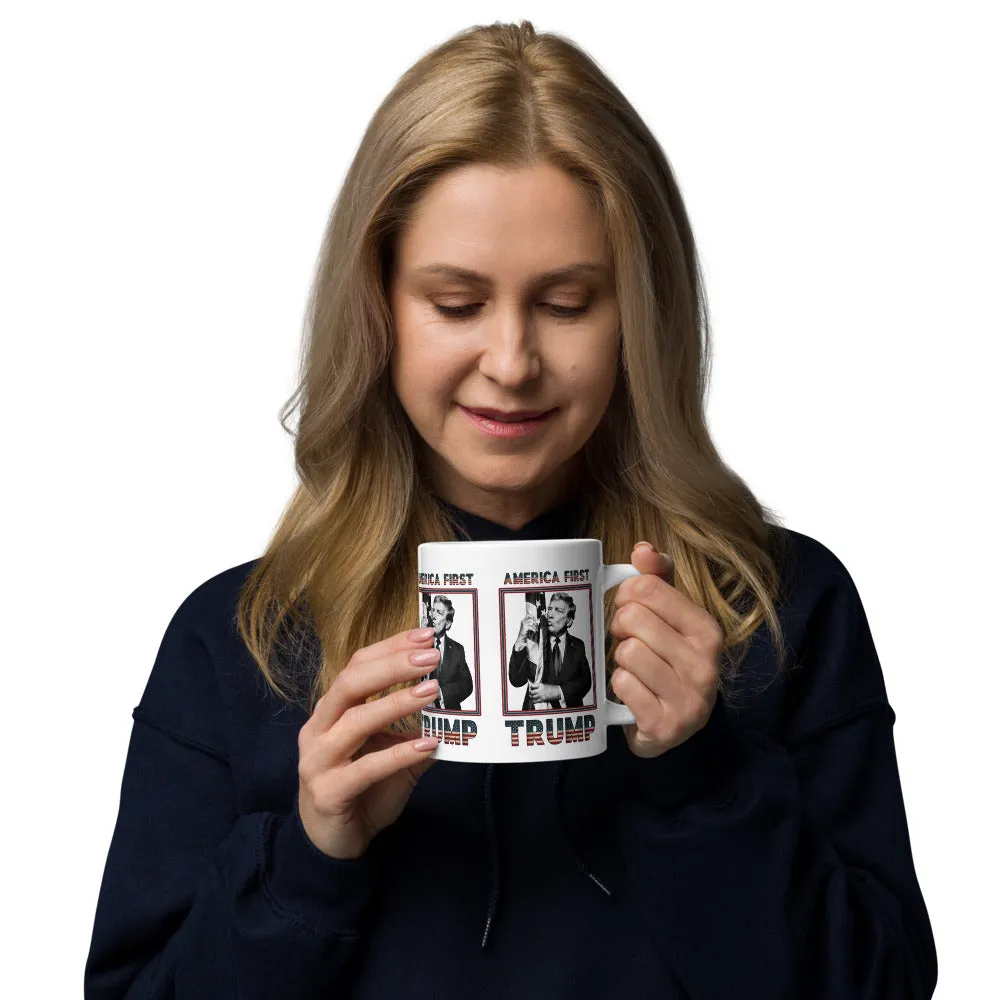 Trump America First Ceramic Mug – Sturdy & Dishwasher Safe