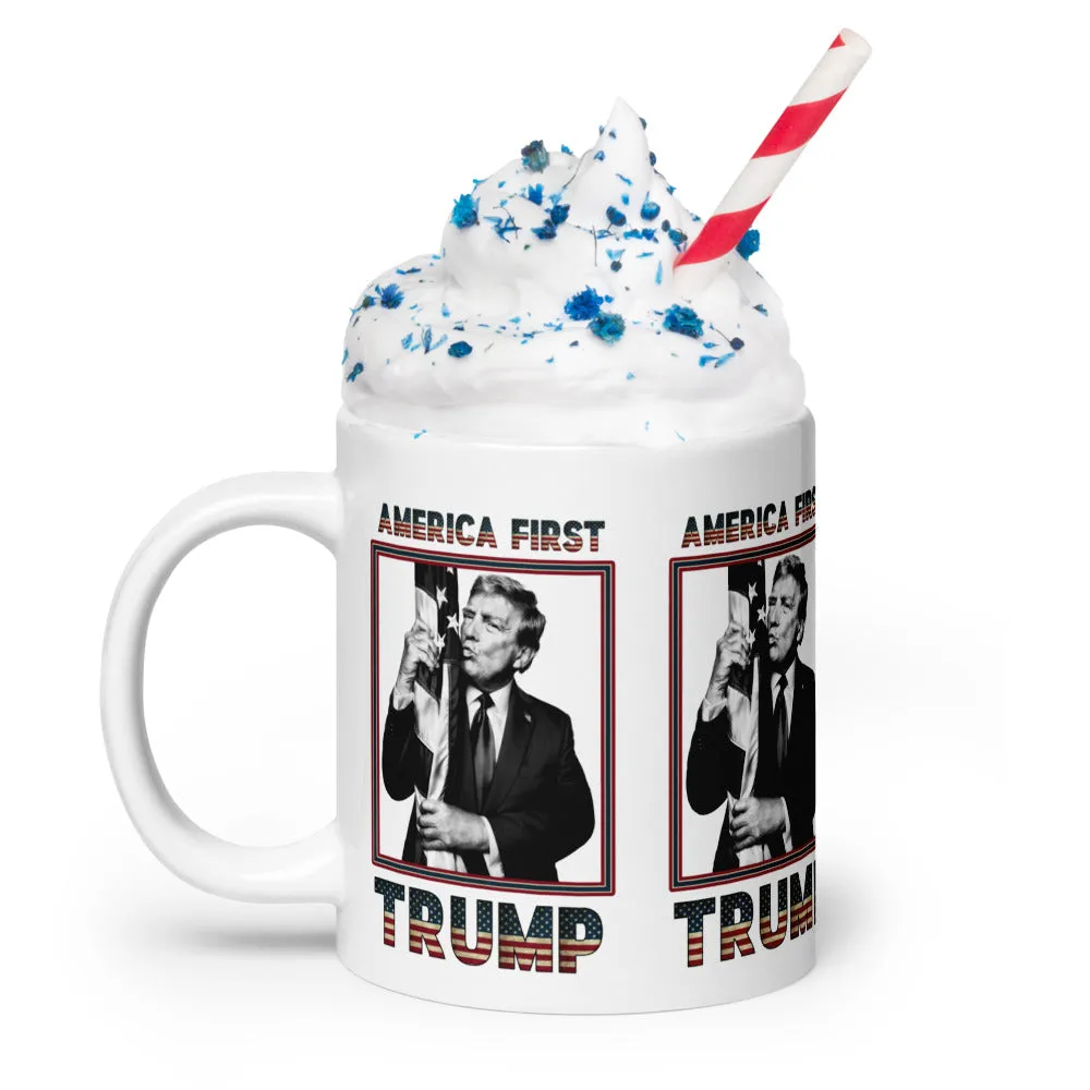 Trump America First Ceramic Mug – Sturdy & Dishwasher Safe