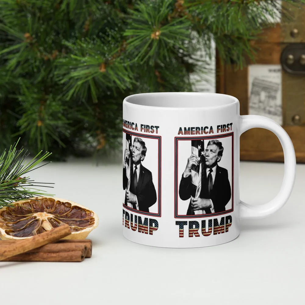 Trump America First Ceramic Mug – Sturdy & Dishwasher Safe