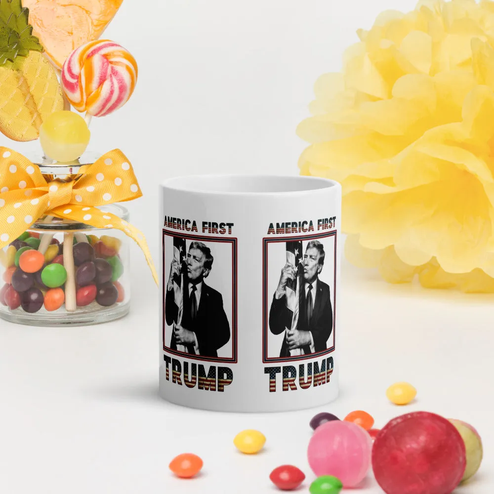 Trump America First Ceramic Mug – Sturdy & Dishwasher Safe