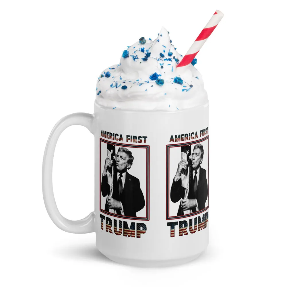 Trump America First Ceramic Mug – Sturdy & Dishwasher Safe