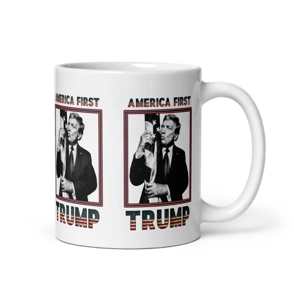 Trump America First Ceramic Mug – Sturdy & Dishwasher Safe