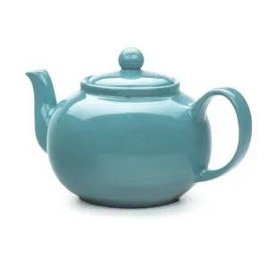 Turquoise Stoneware Teapot, 6 cup