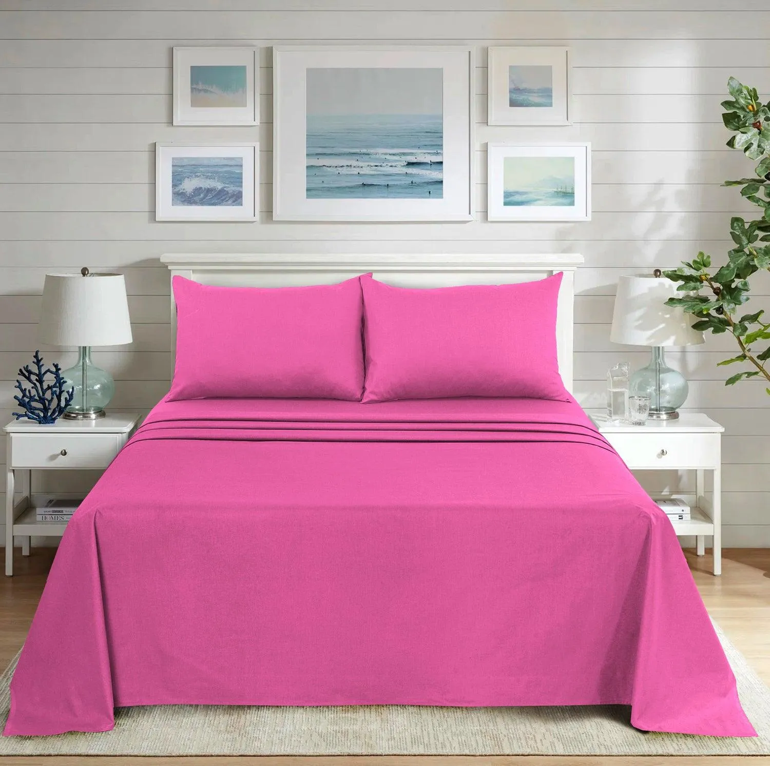 Ultra Soft Plain Dyed Flat Sheets - Hotel Collection, Ideal for Winter & Summer Bedding