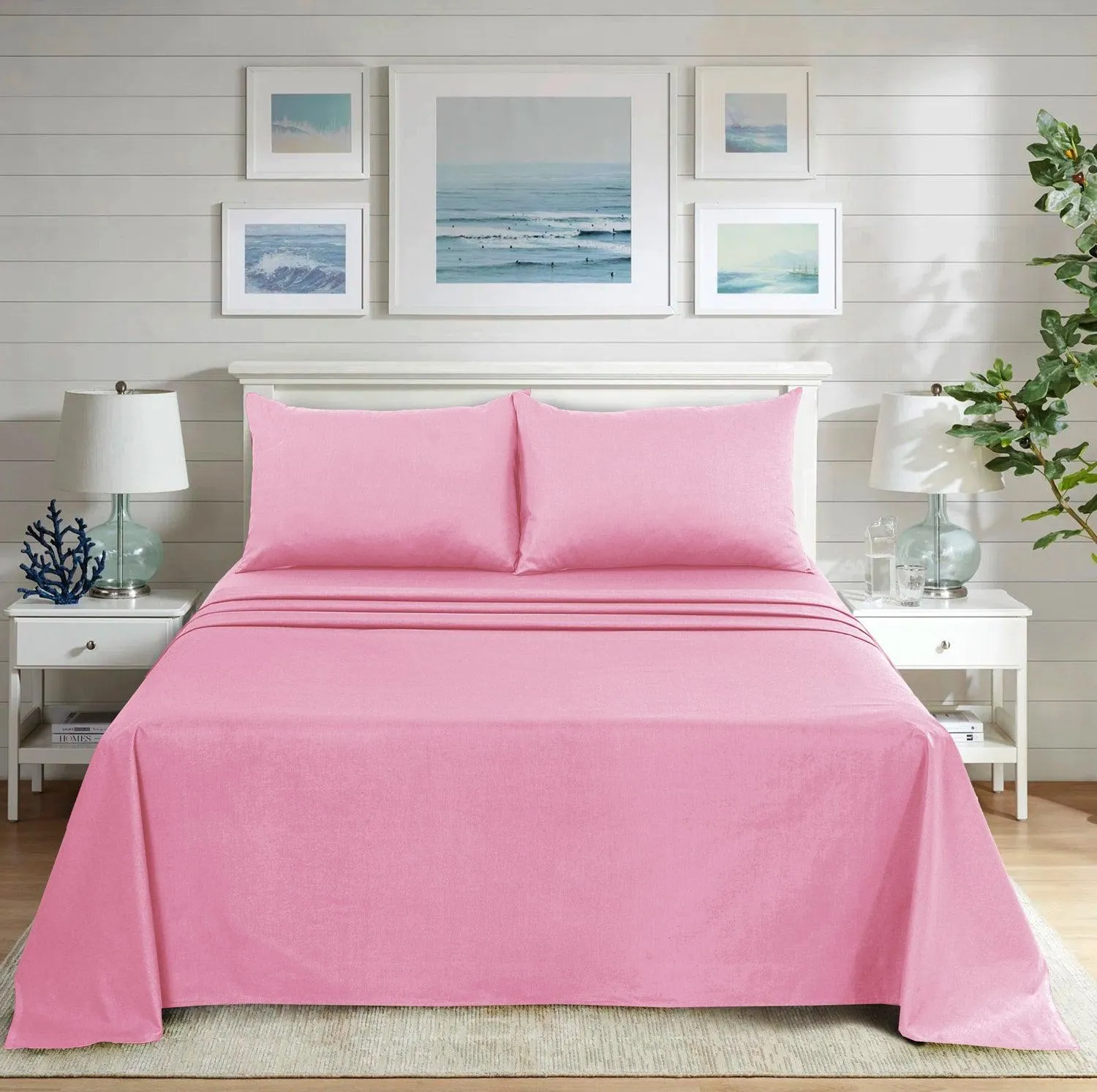 Ultra Soft Plain Dyed Flat Sheets - Hotel Collection, Ideal for Winter & Summer Bedding