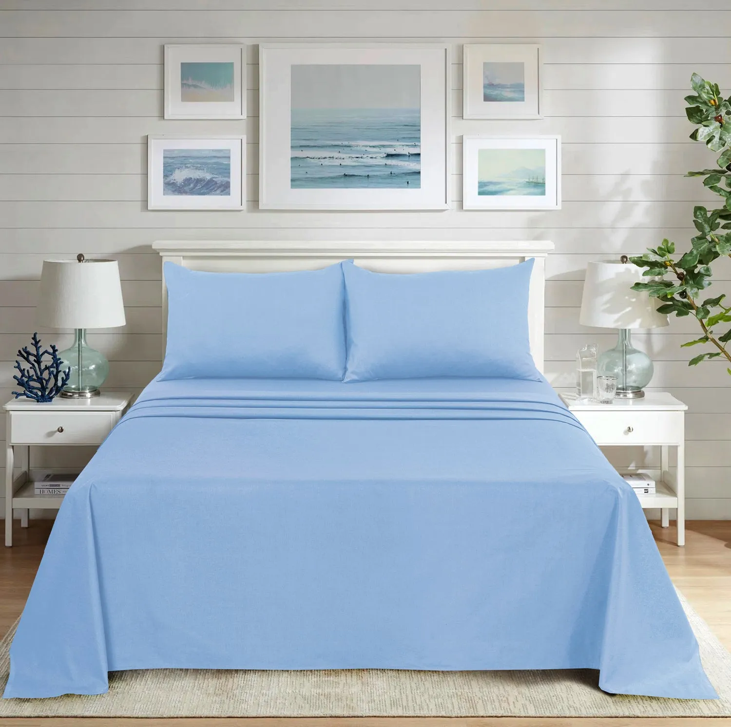 Ultra Soft Plain Dyed Flat Sheets - Hotel Collection, Ideal for Winter & Summer Bedding