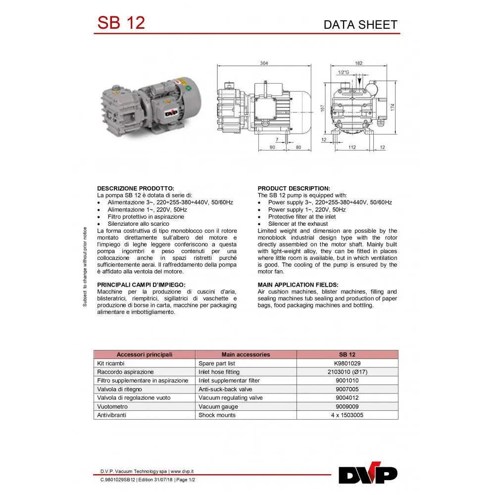 Vacuum pump SC80