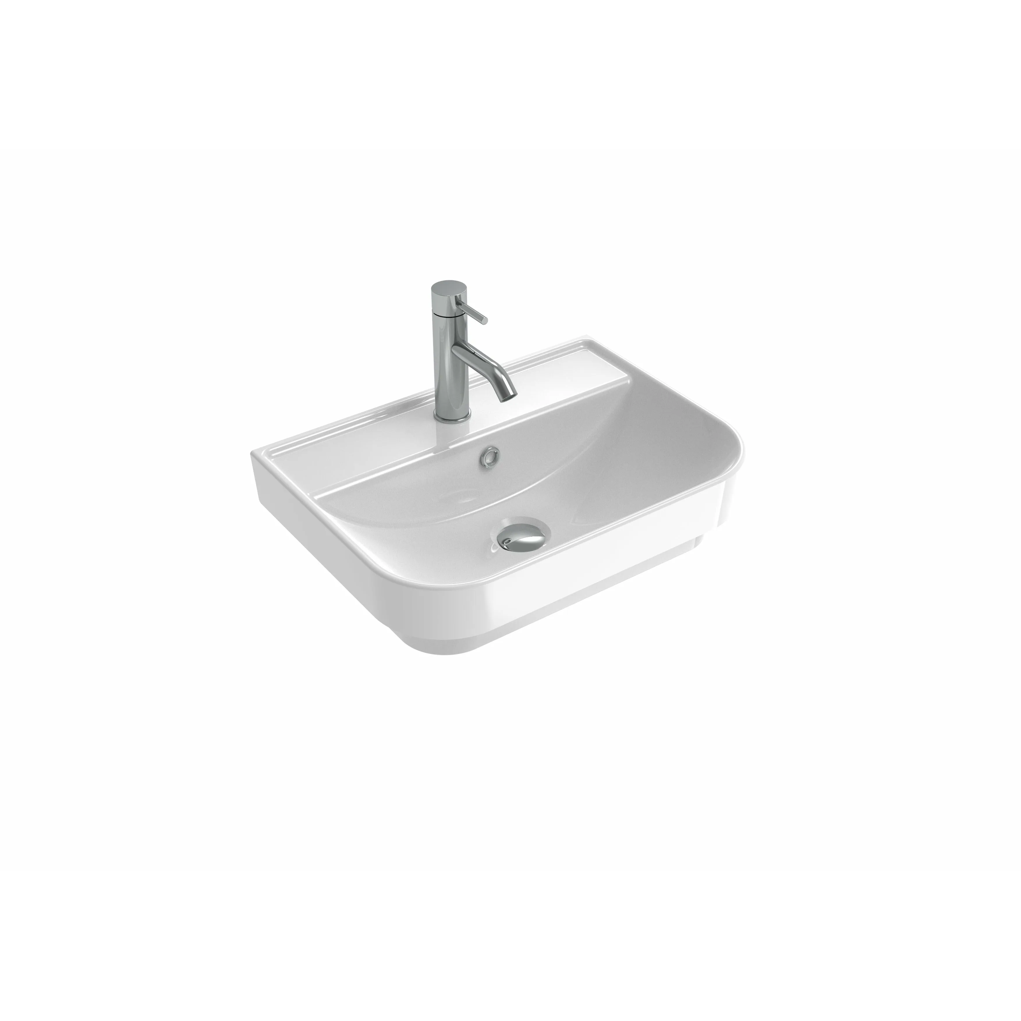 VITA 55x39cm washbasin 1TH with full pedestal