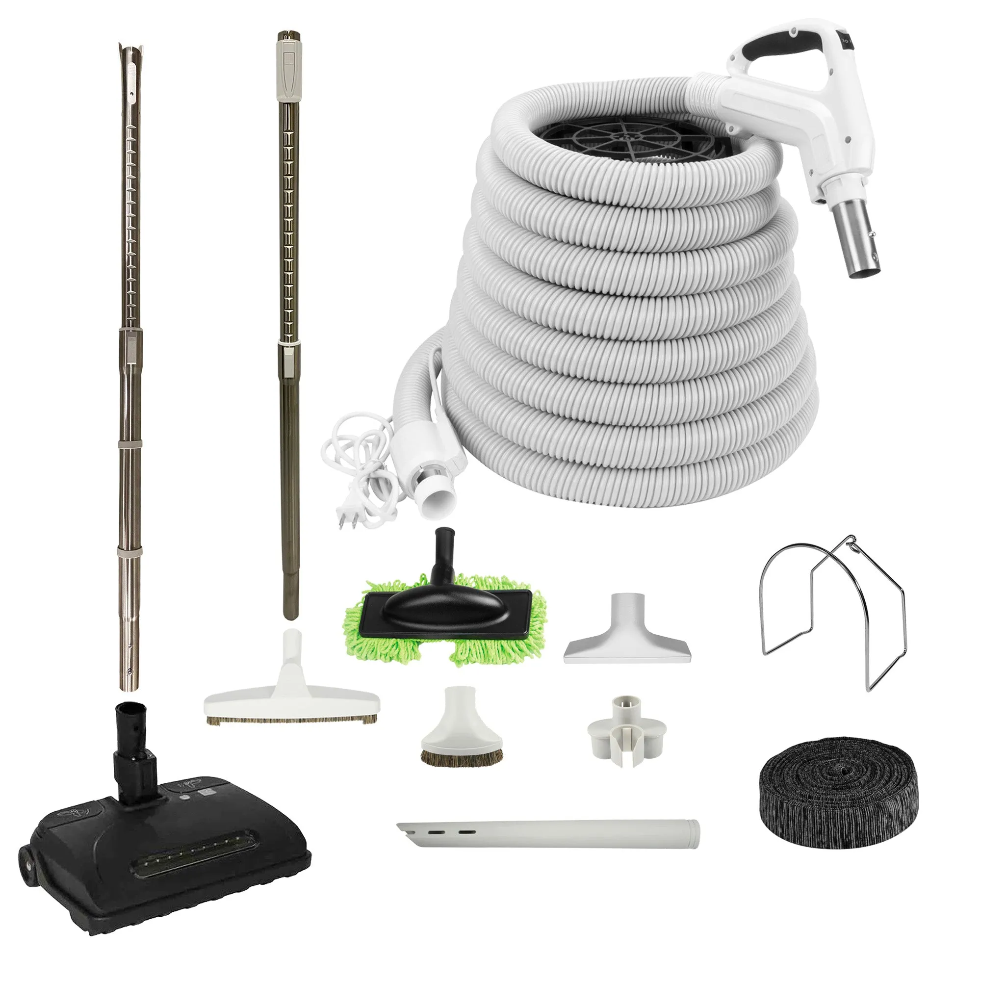 VPC Central Vacuum Accessory Kit with Telescopic Wand and Bonus Tools