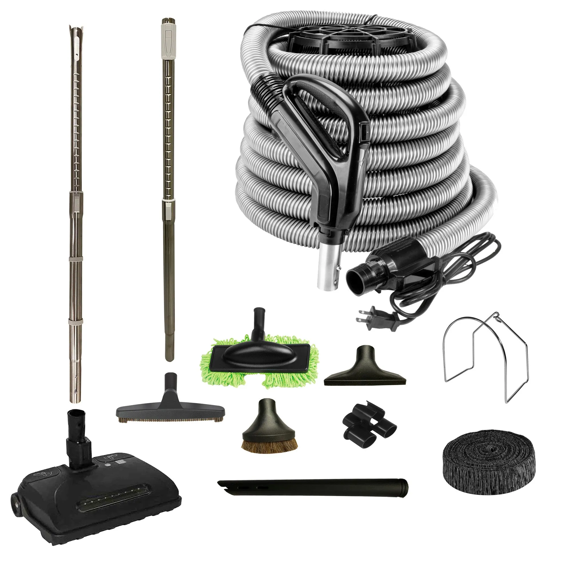 VPC Central Vacuum Accessory Kit with Telescopic Wand and Bonus Tools