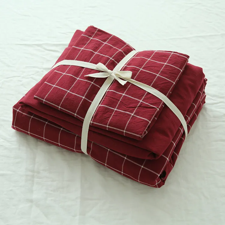 Washed Cotton Four-piece Duvet Cover Bedding