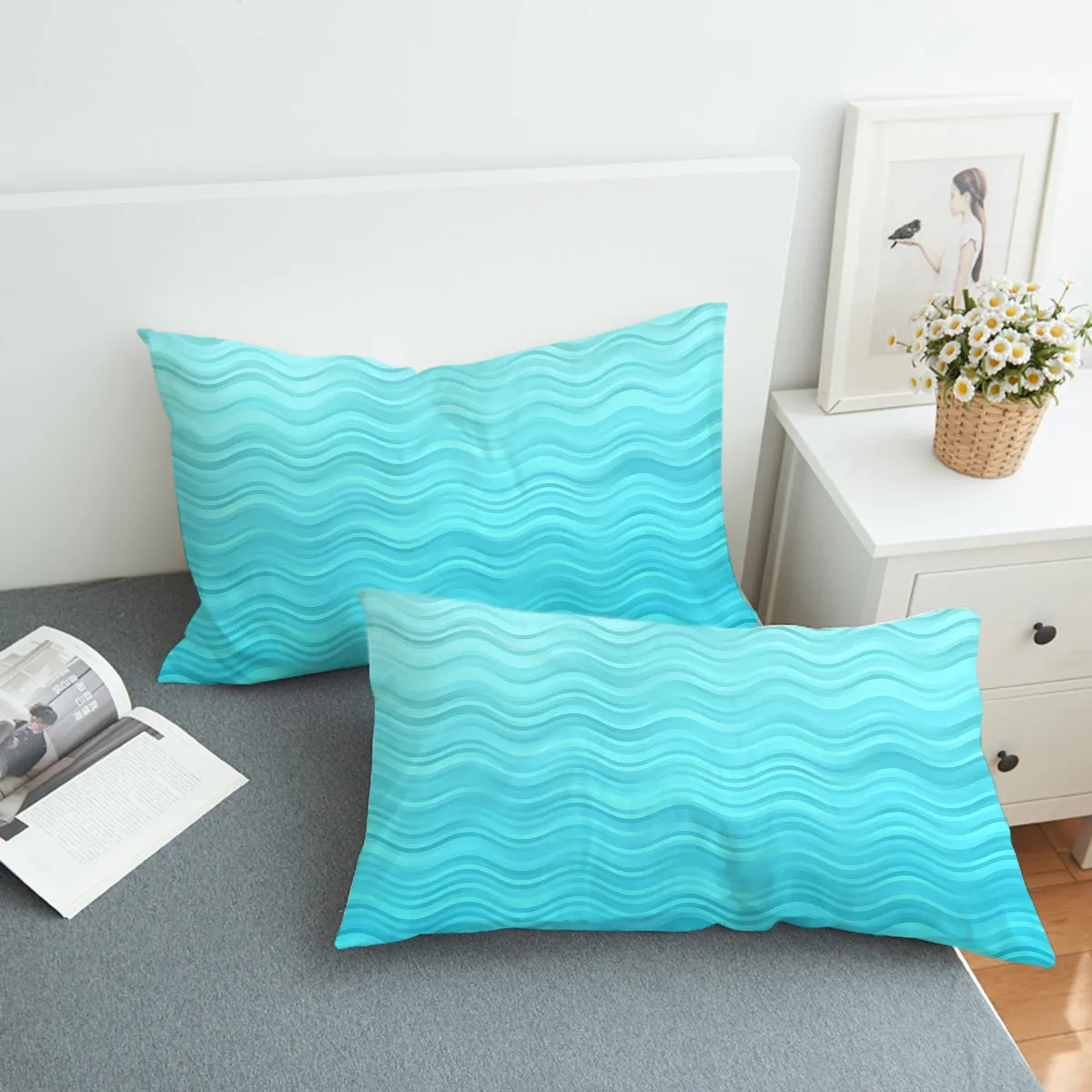 Waves of Blue Duvet Cover Set