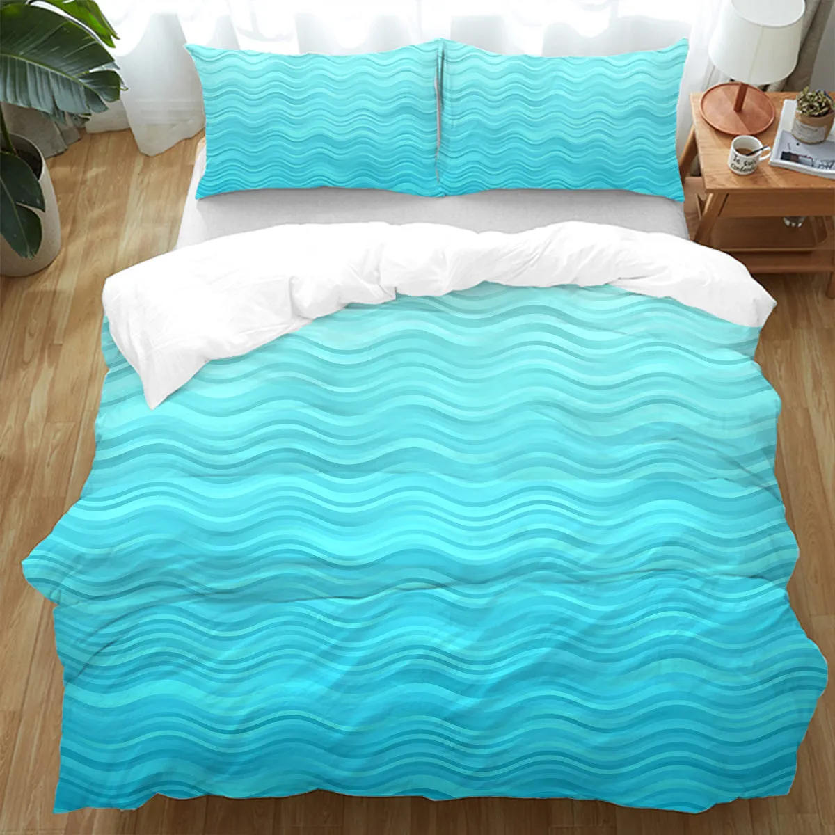 Waves of Blue Duvet Cover Set