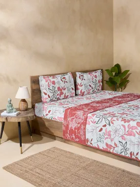 Westside Home Rust Toile Printed Single Bed Quilted Comforter