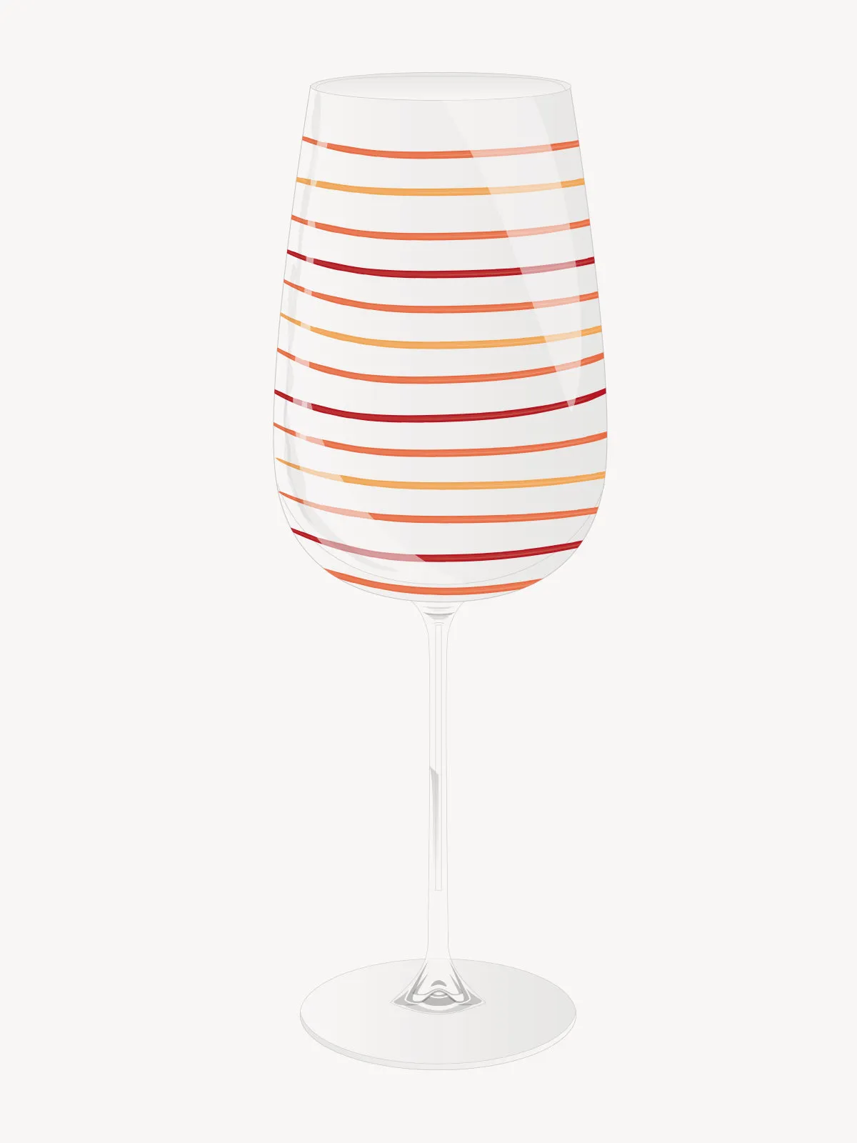 White Wine Glass Thousand Lines