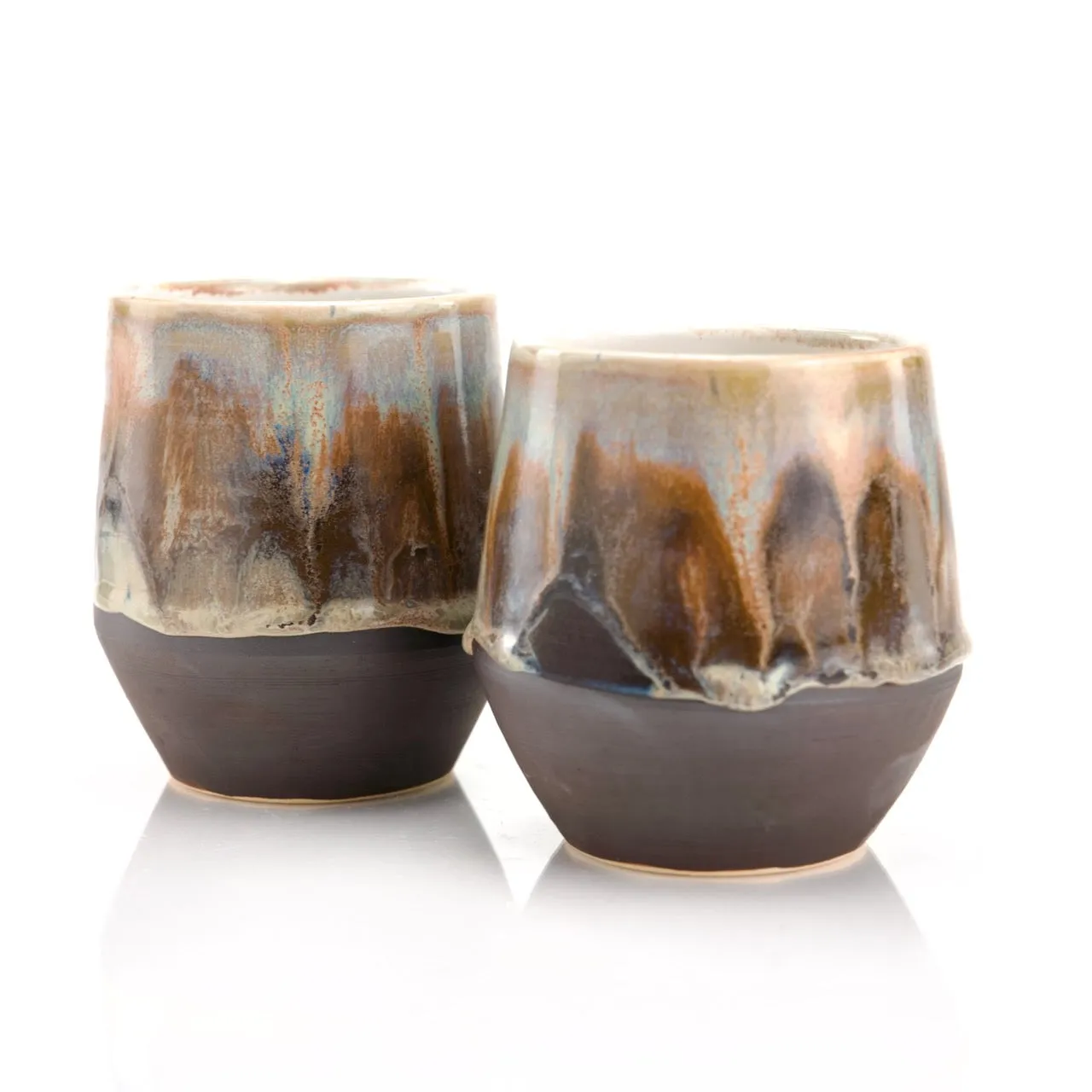 Wine Cup Set 12 oz - Earthy Brown