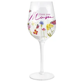 Wine Glass - Love You Mum