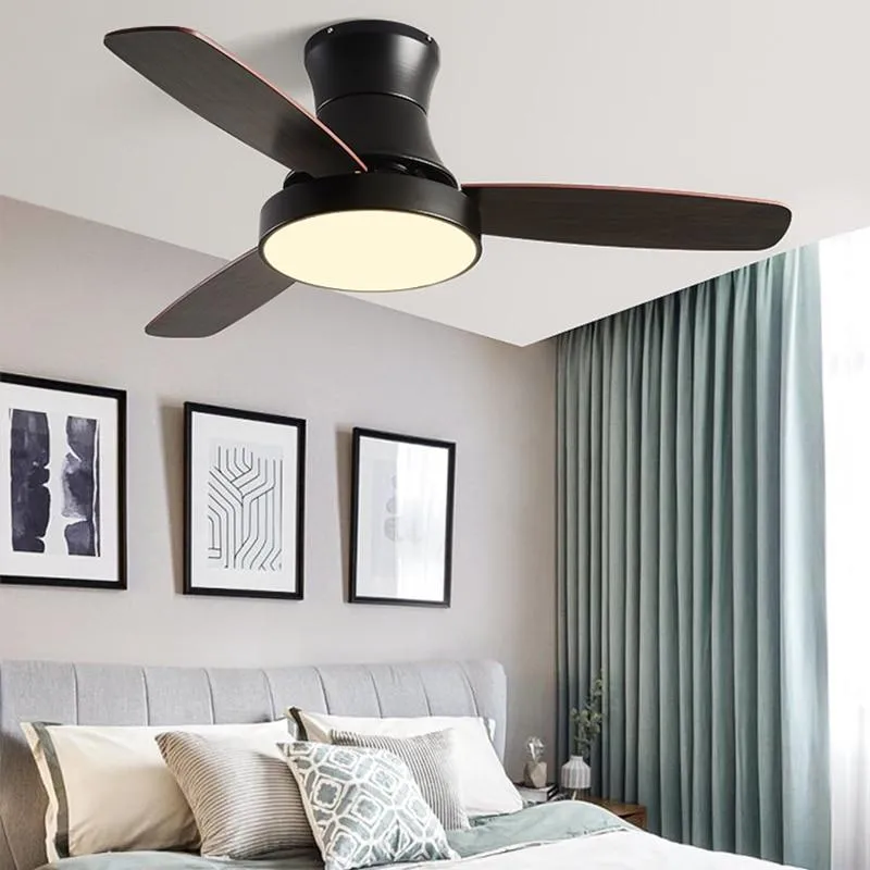 Wood Simple Suction Ceiling Off Fan Lamp