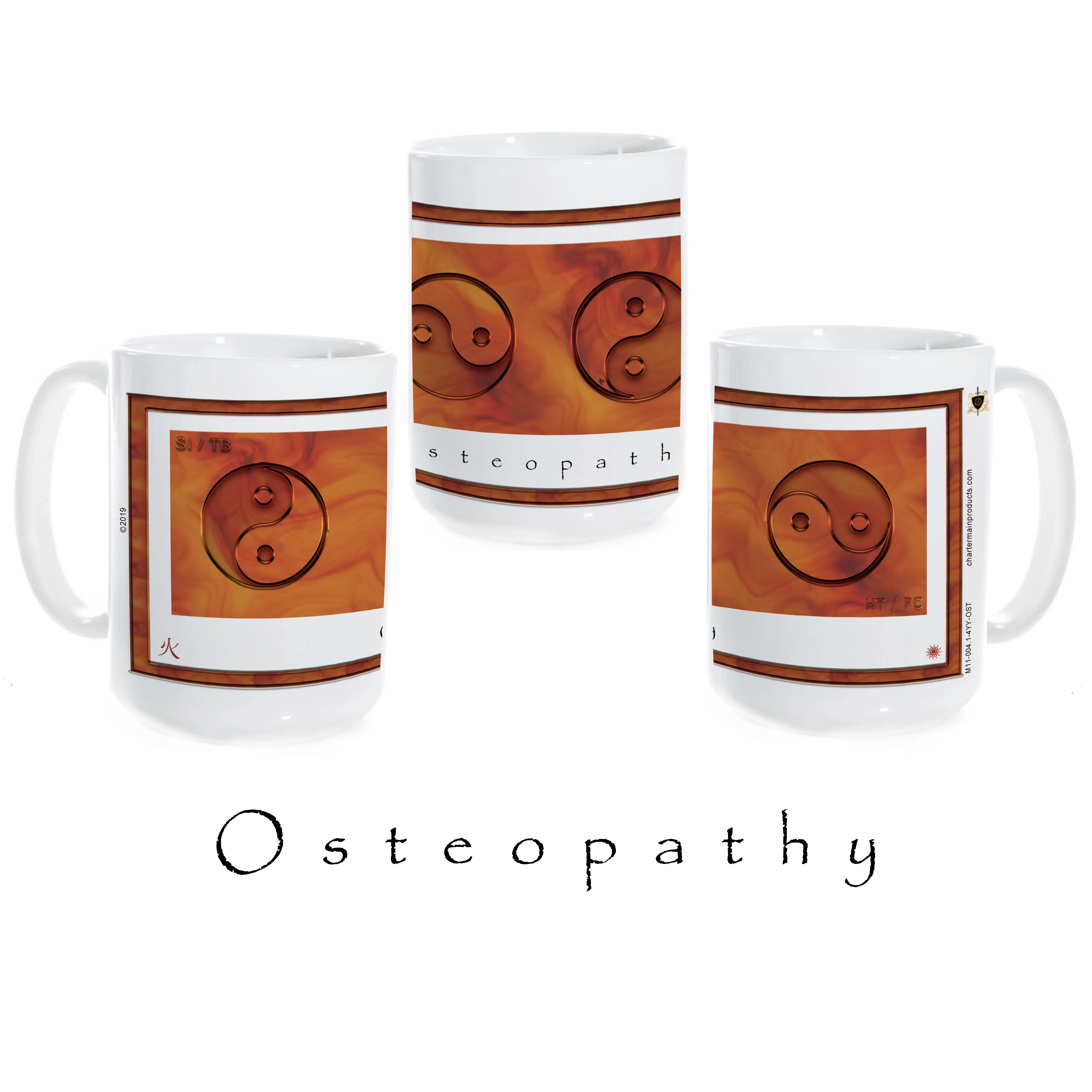 Yin Yang Coffee Mug "Fire" (Osteopathy)