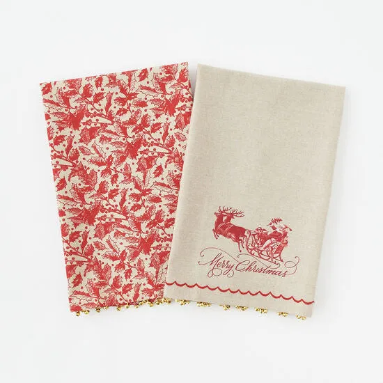 Yuletide Towel w/Bells